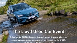 The Lloyd Used Car Event. Enjoy up to £500 finance deposit contribution with two years free warranty and two services for £199 with 11.9% APR Representative