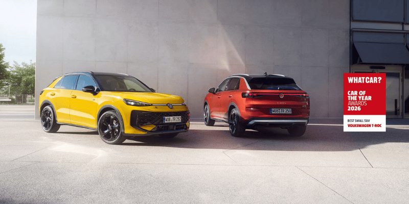 New Volkswagen T-Roc yellow and red